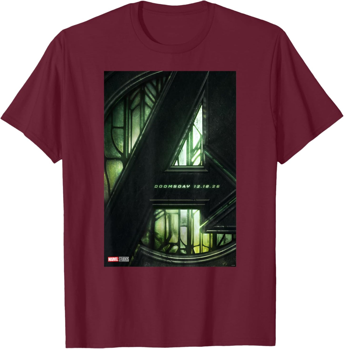 Marvel Avengers: Doomsday Movie Teaser Poster T-Shirt - T-Shirt | Maroon
