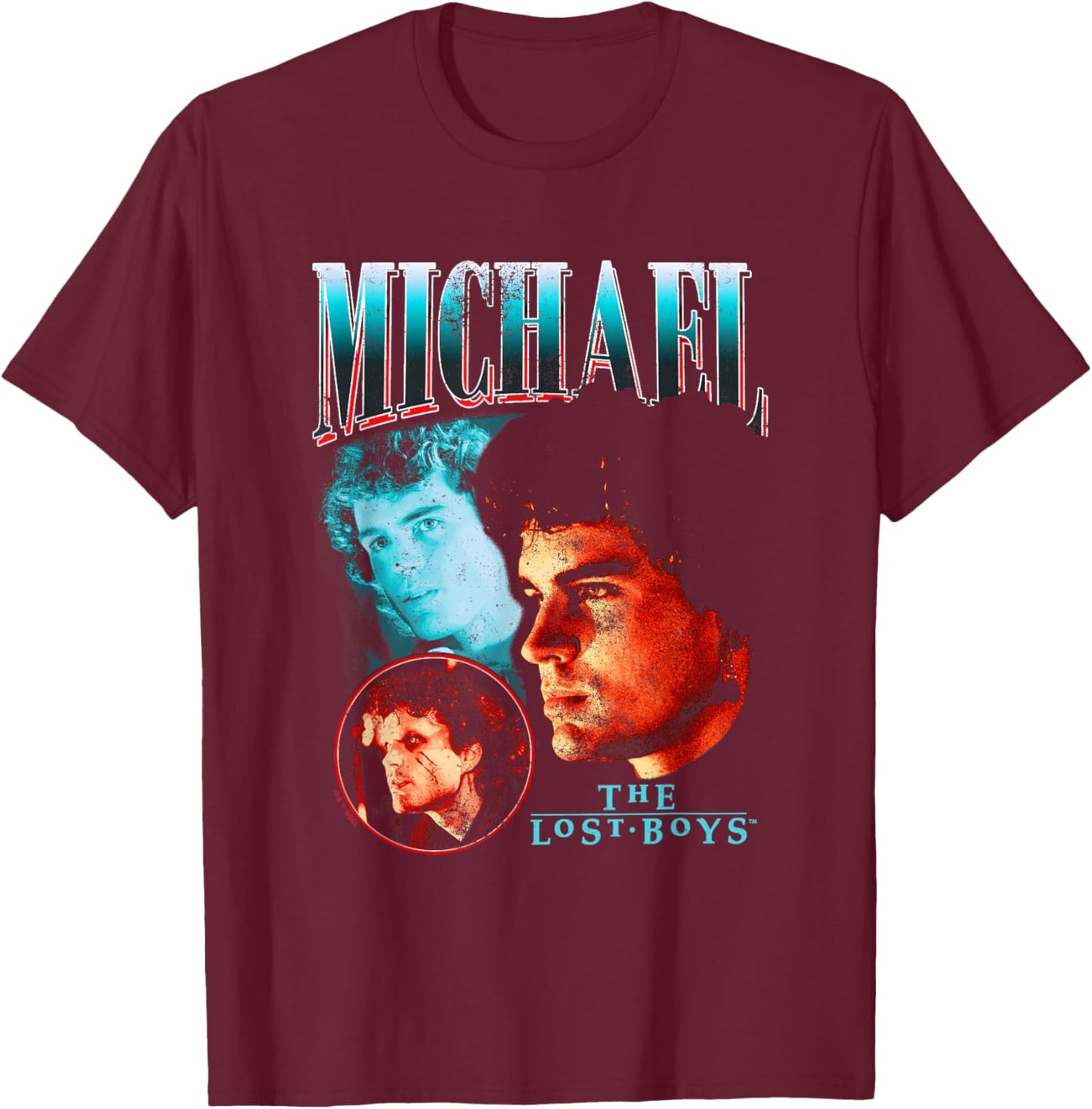 The Lost Boys Michael Bootleg T-Shirt - T-Shirt | Maroon