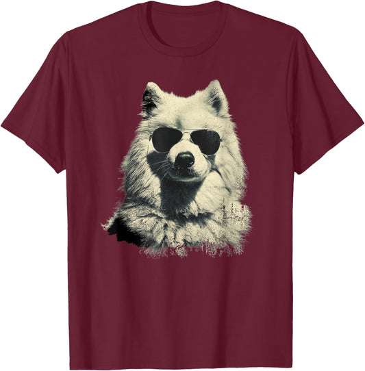 Vintage Samoyède Dad Fête des pères pour Les Hommes Amoureux drôle T-Shirt - T-Shirt | Maroon