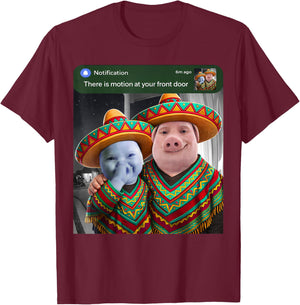 There is Motion At Your Front Door John Pork and Ai Baby T-Shirt - T-Shirt | Maroon