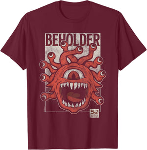 Dungeons & Dragons 50th Vintage Beholder T-Shirt - T-Shirt | Maroon