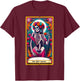 Hot Mama Tarot Card Skeleton Day of the Dead Sugar Skull T-Shirt - T-Shirt | Maroon