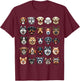 Types of Dogs Breeds Chart Educational Canine Enthusiast T-Shirt - T-Shirt | Maroon