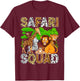 Safari Squad Africa Animals Zoo Safari Tour African Jungle T-Shirt - T-Shirt | Maroon