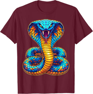 King Snake Cobra T-Shirt - T-Shirt | Maroon