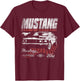 Ford Mustang Checkered Race T-Shirt - T-Shirt | Maroon