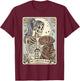 Funny Skeleton Chocolate Lab Mom Tarot Card Witchy Vibes T-Shirt - T-Shirt | Maroon
