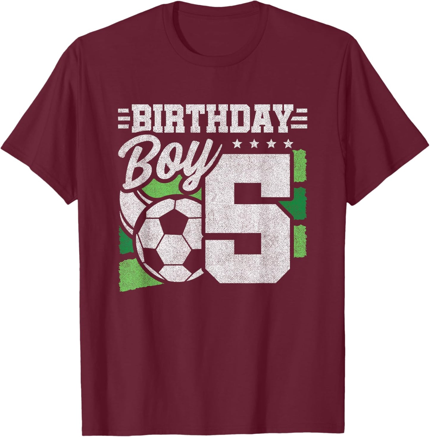 5 Year Old Soccer Birthday - Boys 5th Birthday Soccer T-Shirt - T-Shirt | Maroon