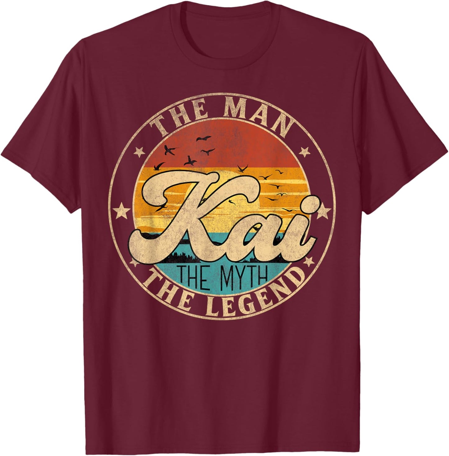 KAI The Man The Myth The Legend First Name T-Shirt - T-Shirt | Maroon