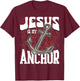 Jesus God Faith Anchor Christian Religious T-Shirt - T-Shirt | Maroon