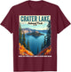 Crater Lake National Park Hiking Camping Hiker Camper T-Shirt - T-Shirt | Maroon