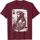 Vintage Jesus Christ King of Hearts Christian Playing Card T-Shirt - T-Shirt | Maroon