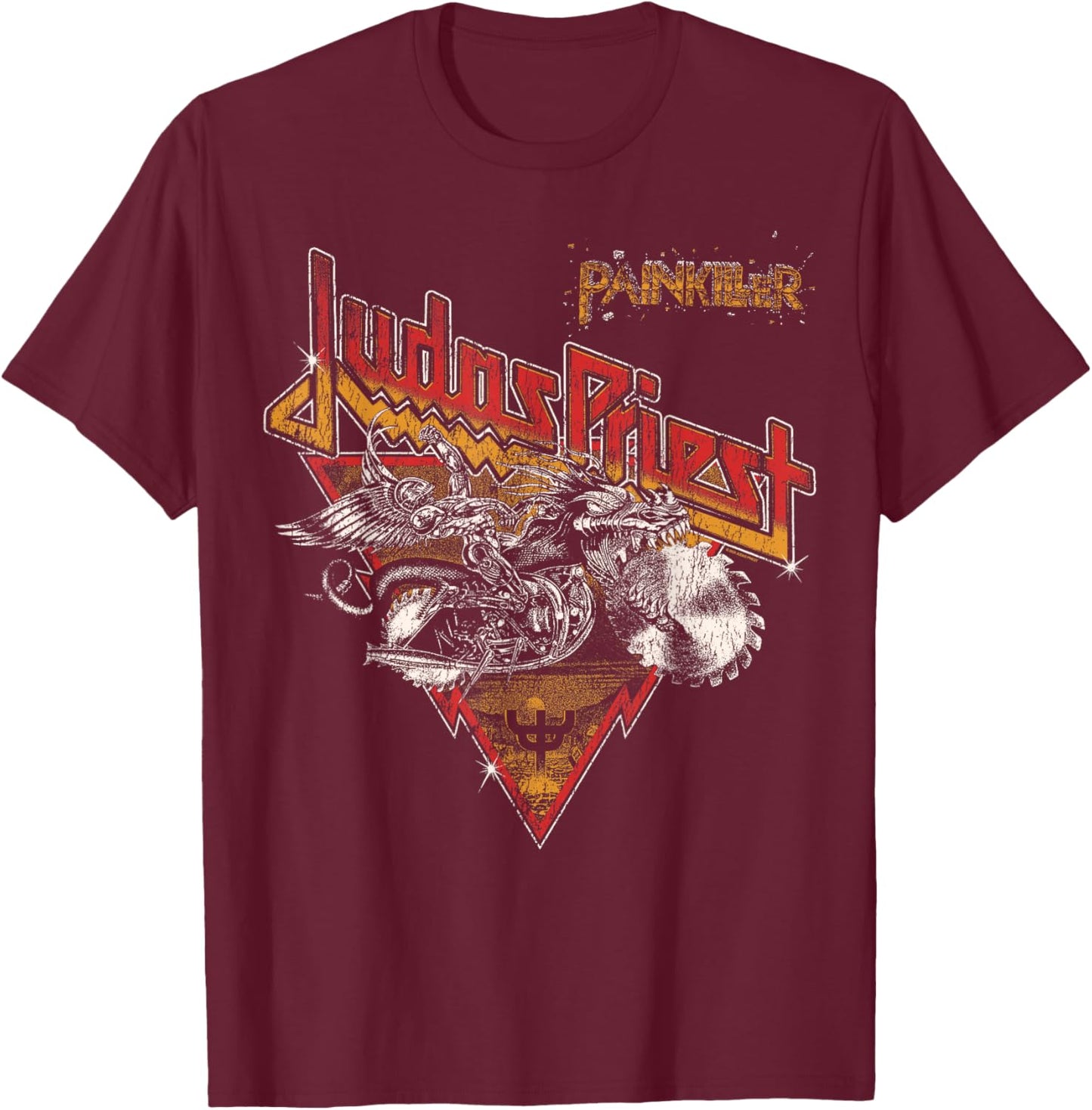 Judas Priest Painkiller Triangle T-Shirt - T-Shirt | Maroon