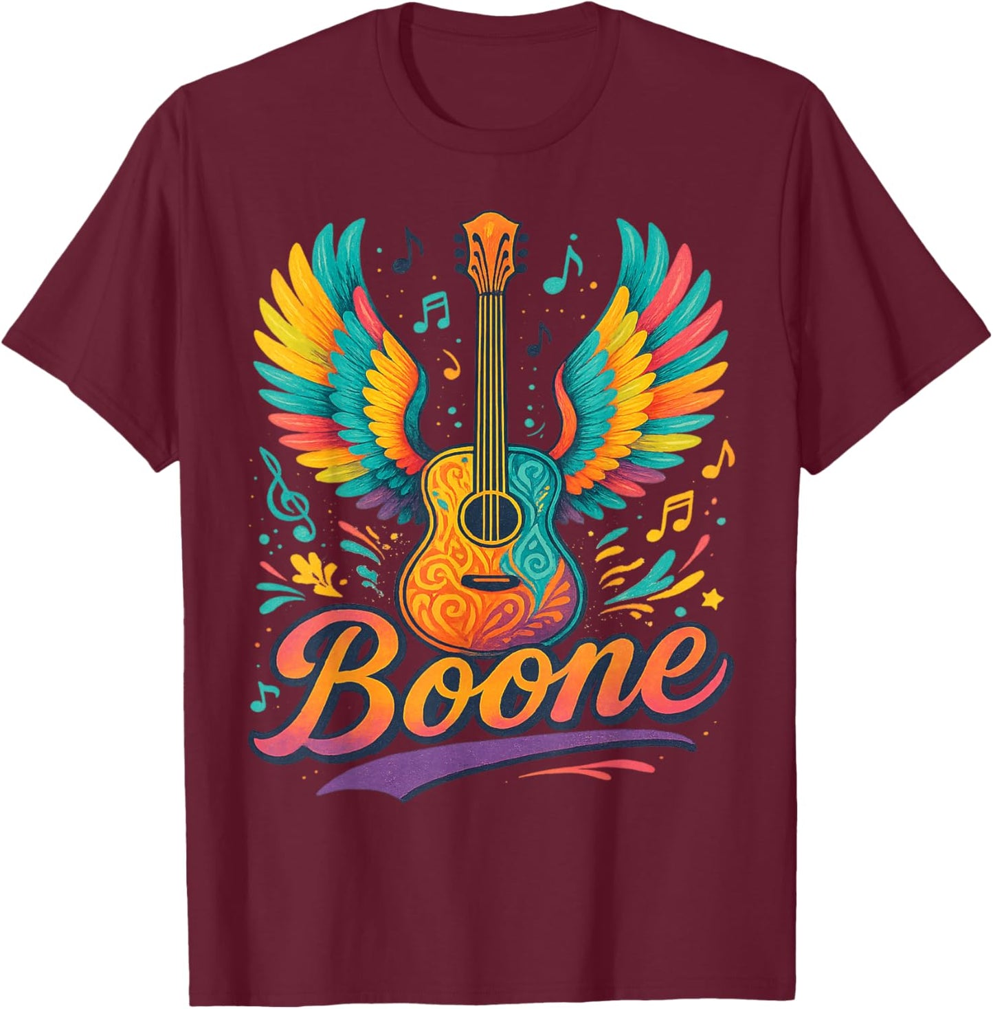 Boone Personalized Name Vintage Retro Girls Woman Man T-Shirt - T-Shirt | Maroon