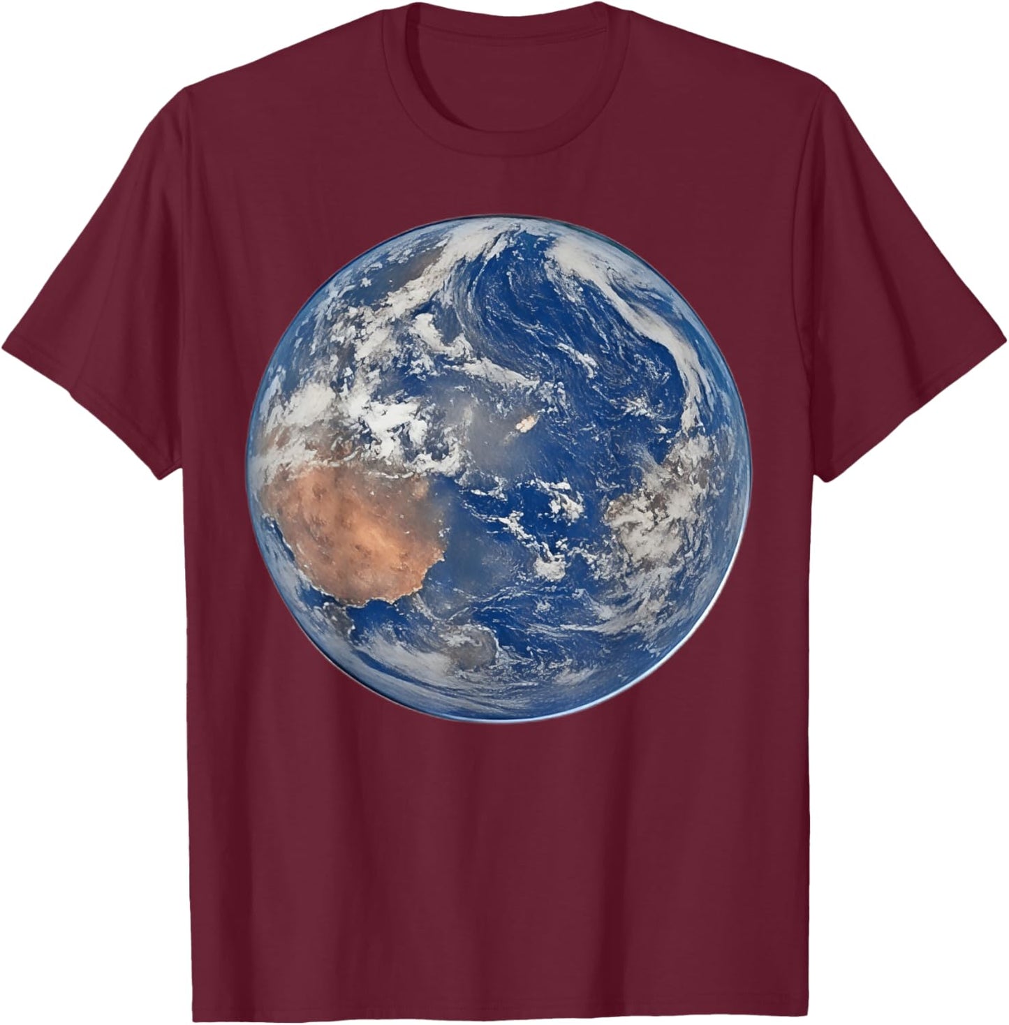 Artemis II Space Mission Moon Earth Day View from Artemis 2 T-Shirt - T-Shirt | Maroon