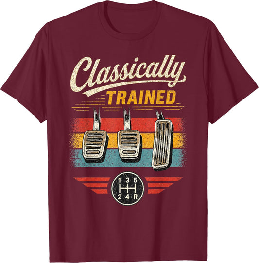 Classically Trained Dad Father Funny T-Shirt - T-Shirt | Maroon