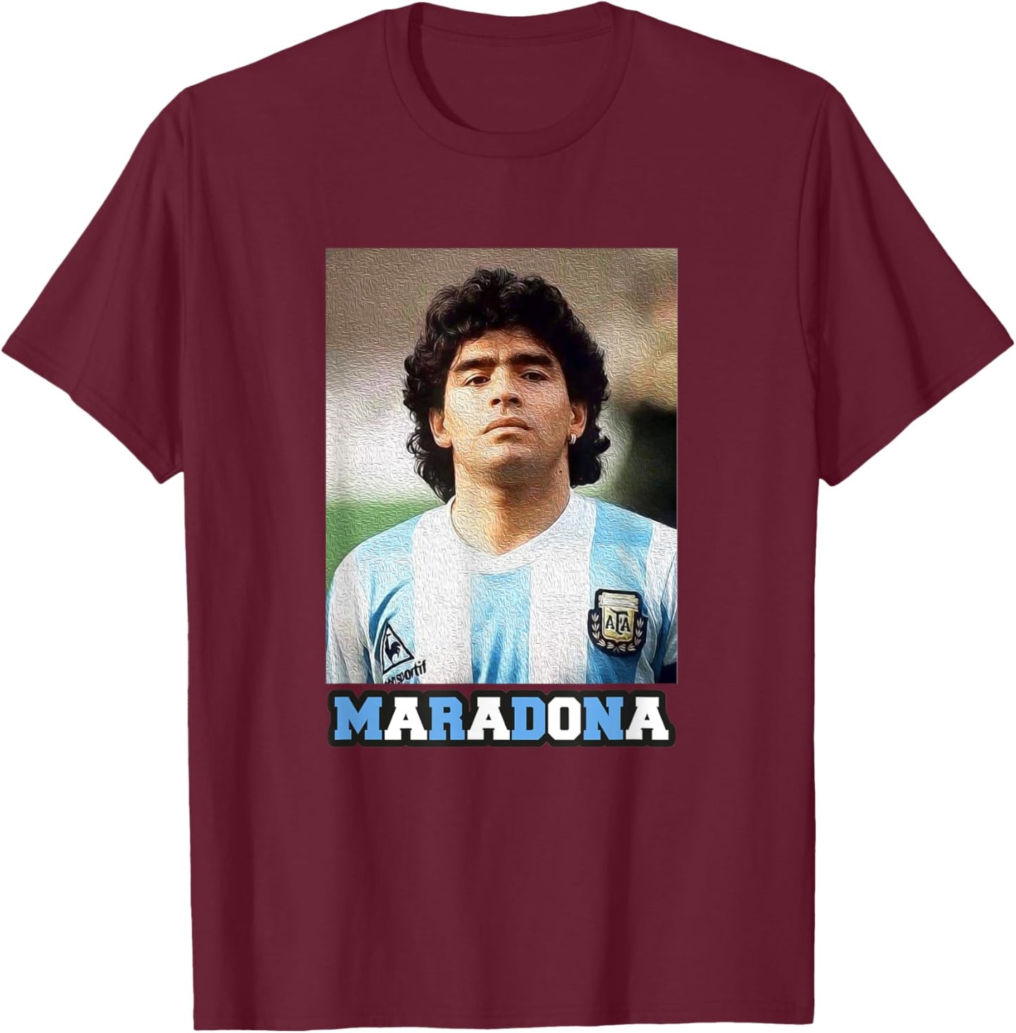 Maradona Argentinien T-Shirt - T-Shirt | Maroon