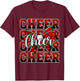 Coquette Cheer Bow Red Cheerleader Funny Sport Cheerleading T-Shirt - T-Shirt | Maroon