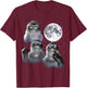Thinking Monkey Meme Moon Funny Men Woman Kids T-Shirt - T-Shirt | Maroon