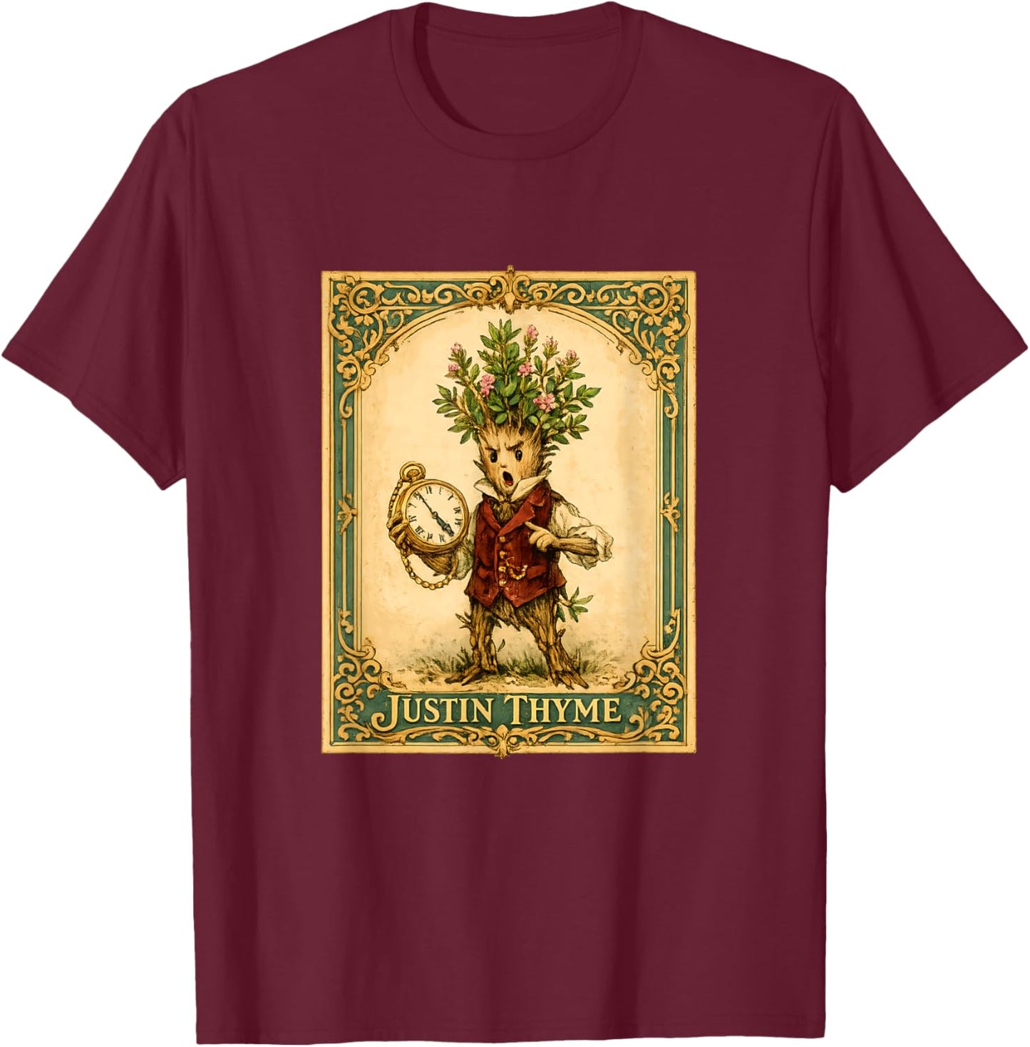 Garden Herb Pun T-Shirt - T-Shirt | Maroon