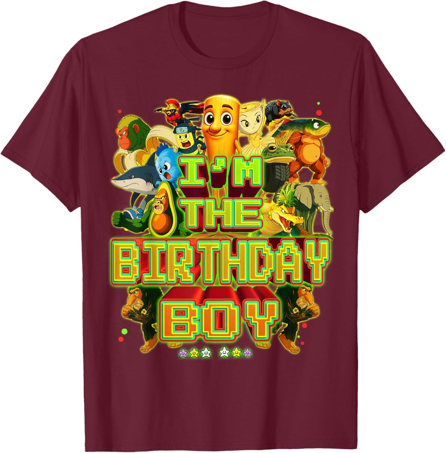 Funny I'm The Birthday Boy All Baby Brainrot for Kids T-Shirt - T-Shirt | Maroon