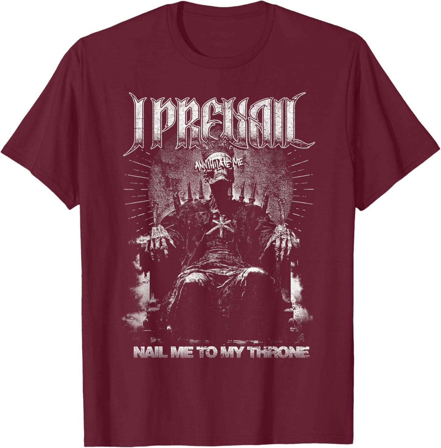 I Prevail - Official Product - Annihilate Me - White T-Shirt - T-Shirt | Maroon