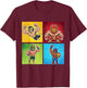 Wrestling Comic Book Wrestler Mexican Lucha Libre Mask T-Shirt - T-Shirt | Maroon