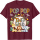 Pop Pop Of The Two Wild Animal Safari 2Nd Birthday Party T-Shirt - T-Shirt | Maroon