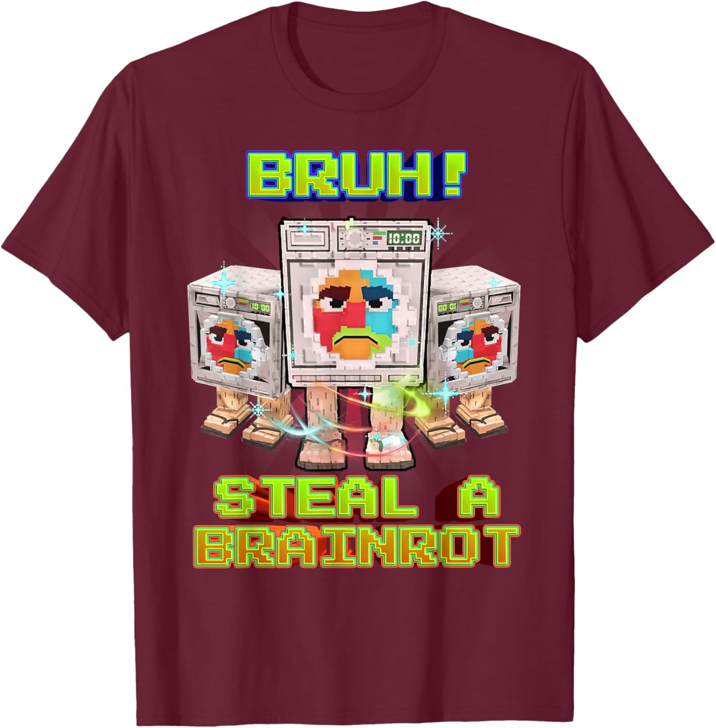 Bruh Lavadorito Spinito Brainrot Meme for Boys Kids Teens T-Shirt - T-Shirt | Maroon
