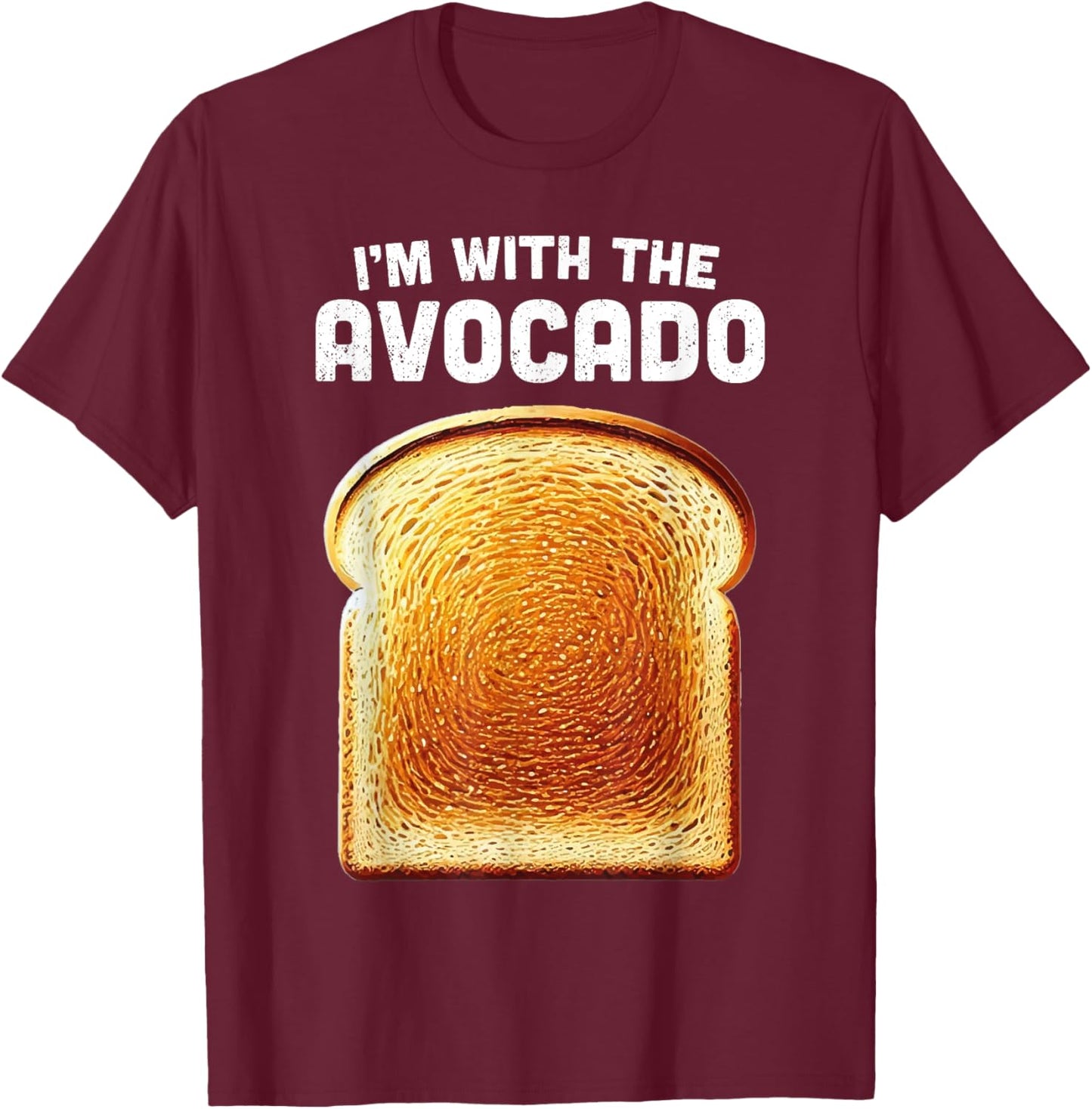 Im With Avocado Shirt Toast Matching Funny Halloween Costume T-Shirt - T-Shirt | Maroon