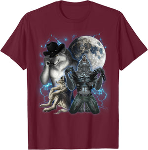 Cringe Alpha Wolf T-Shirt - T-Shirt | Maroon