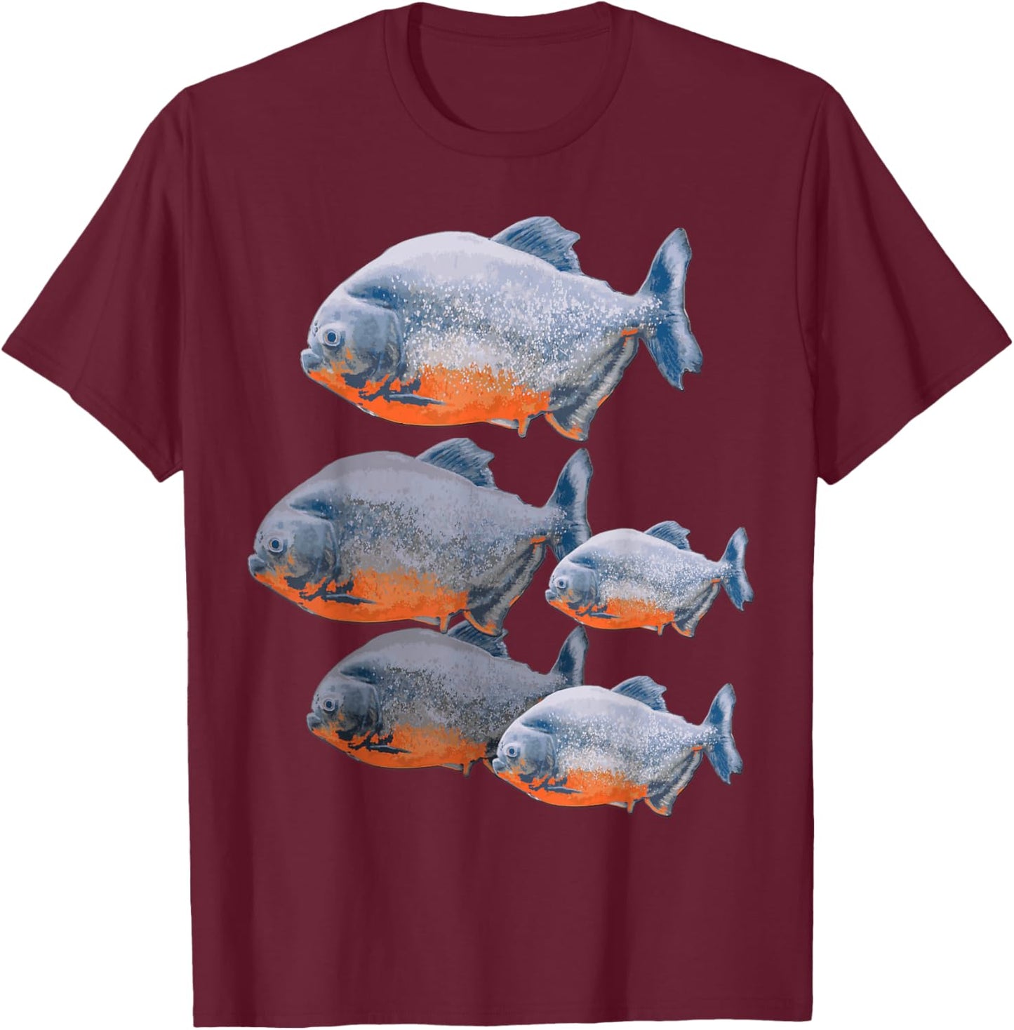 Piranha T-Shirt - T-Shirt | Maroon
