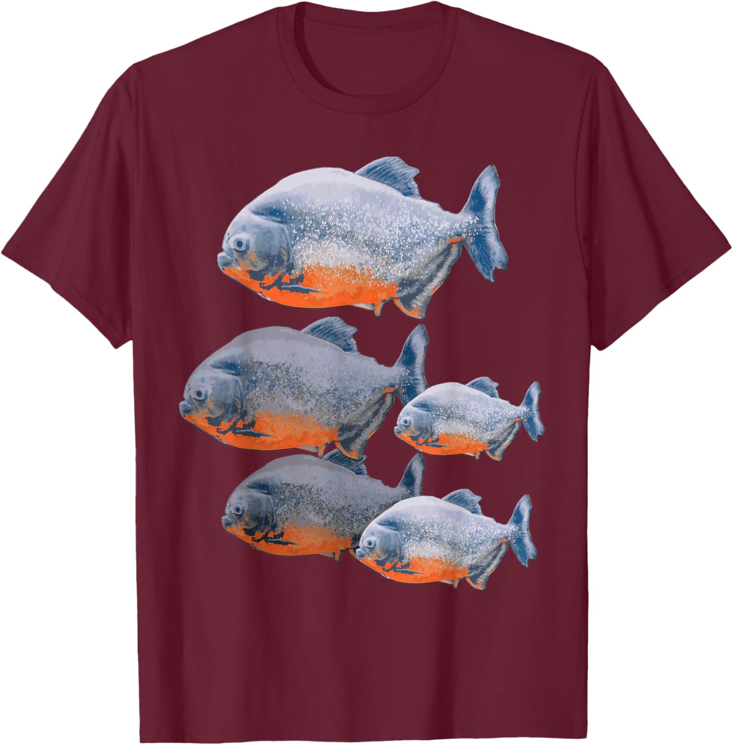 Piranha T-Shirt - T-Shirt | Maroon