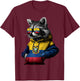 Ecuador Roots Raccoon Ecuadorian Flag T-Shirt - T-Shirt | Maroon