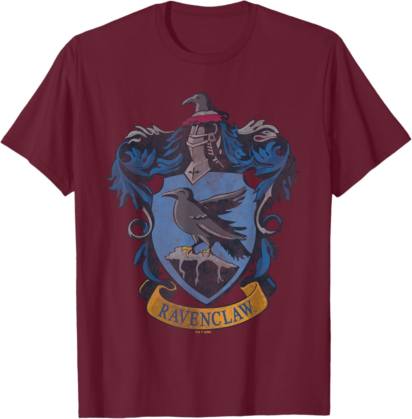 Harry Potter Distressed Ravenclaw Crest T-Shirt - T-Shirt | Maroon