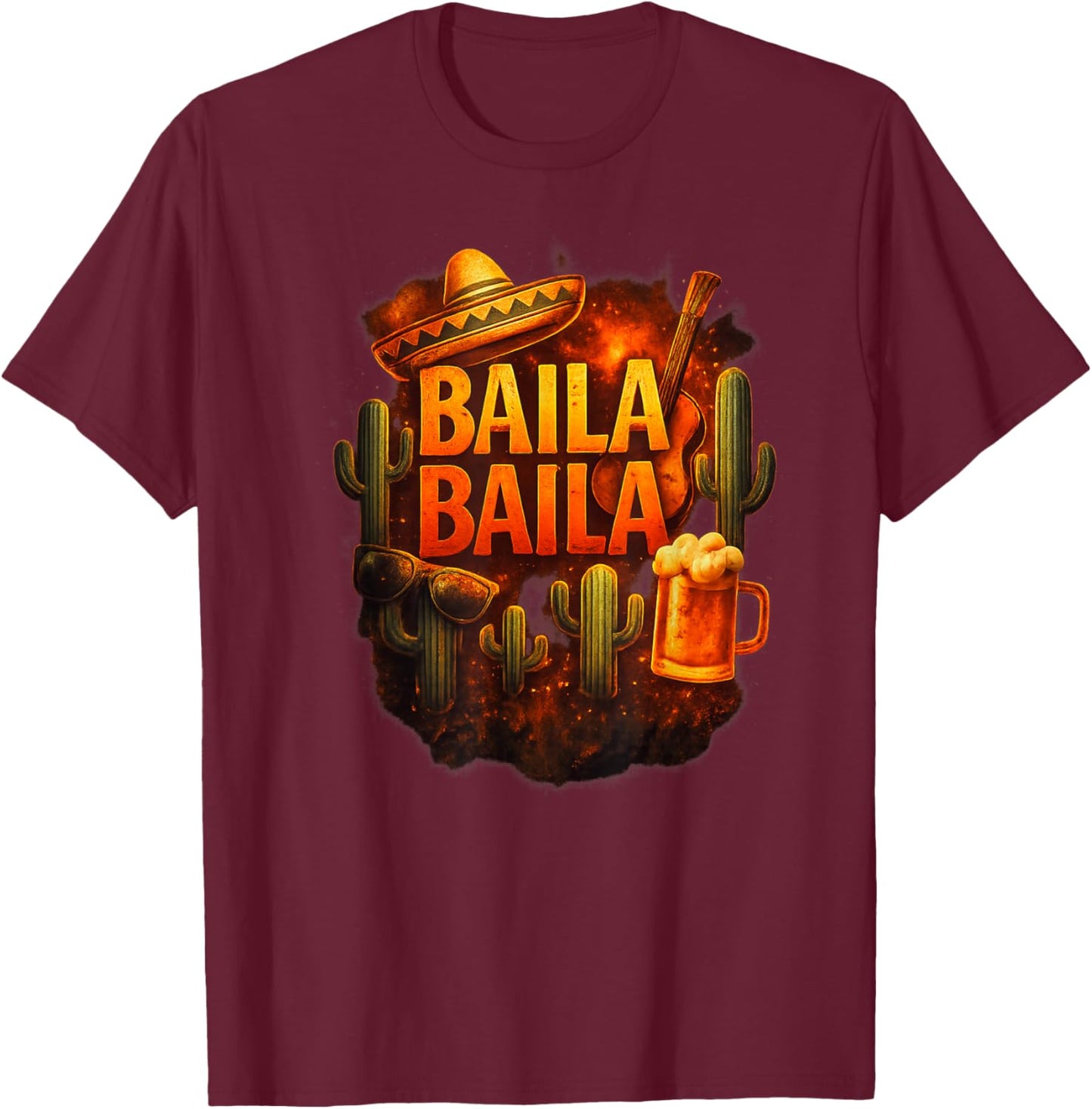Baila Baila Krause Liad für d Wiesn Oimara Wackelkontakt T-Shirt - T-Shirt | Maroon