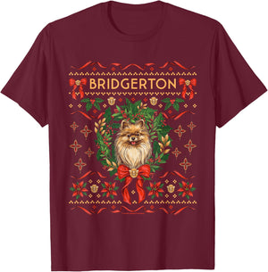 Bridgerton Christmas Officially Licensed T-Shirt - T-Shirt | Maroon