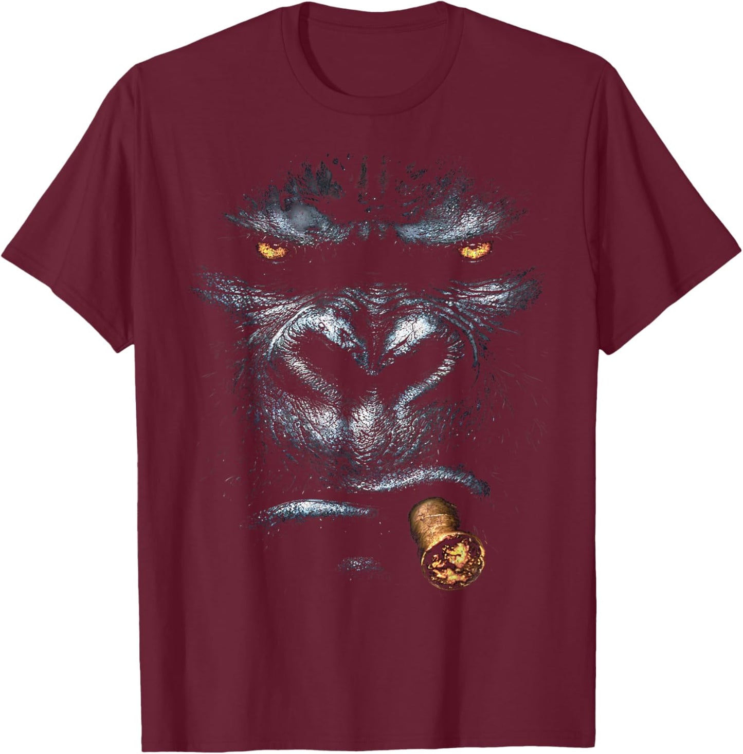 Monkey Cigar T-Shirt - T-Shirt | Maroon
