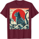 Cat Monster Japanese Wave Vintage Catzilla Art Men Women Kid T-Shirt - T-Shirt | Maroon