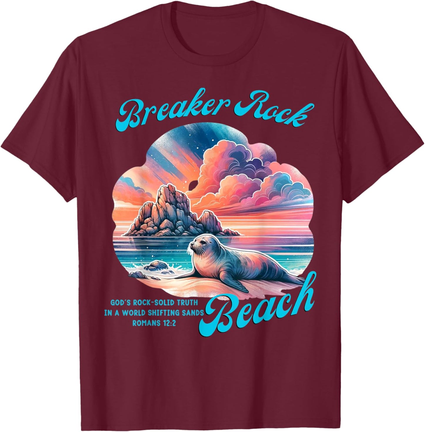 Breaker Rock Beach God's Rock-Solid Truth VBS Christian 2024 Women Girls Kids T-Shirt - T-Shirt | Maroon