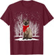 Funny Siamese Cat Wearing Ugly Christmas Sweater Scarf Xmas T-Shirt - T-Shirt | Maroon