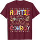 Auntie of The Birthday Cowboy Western Rodeo Auntie T-Shirt - T-Shirt | Maroon