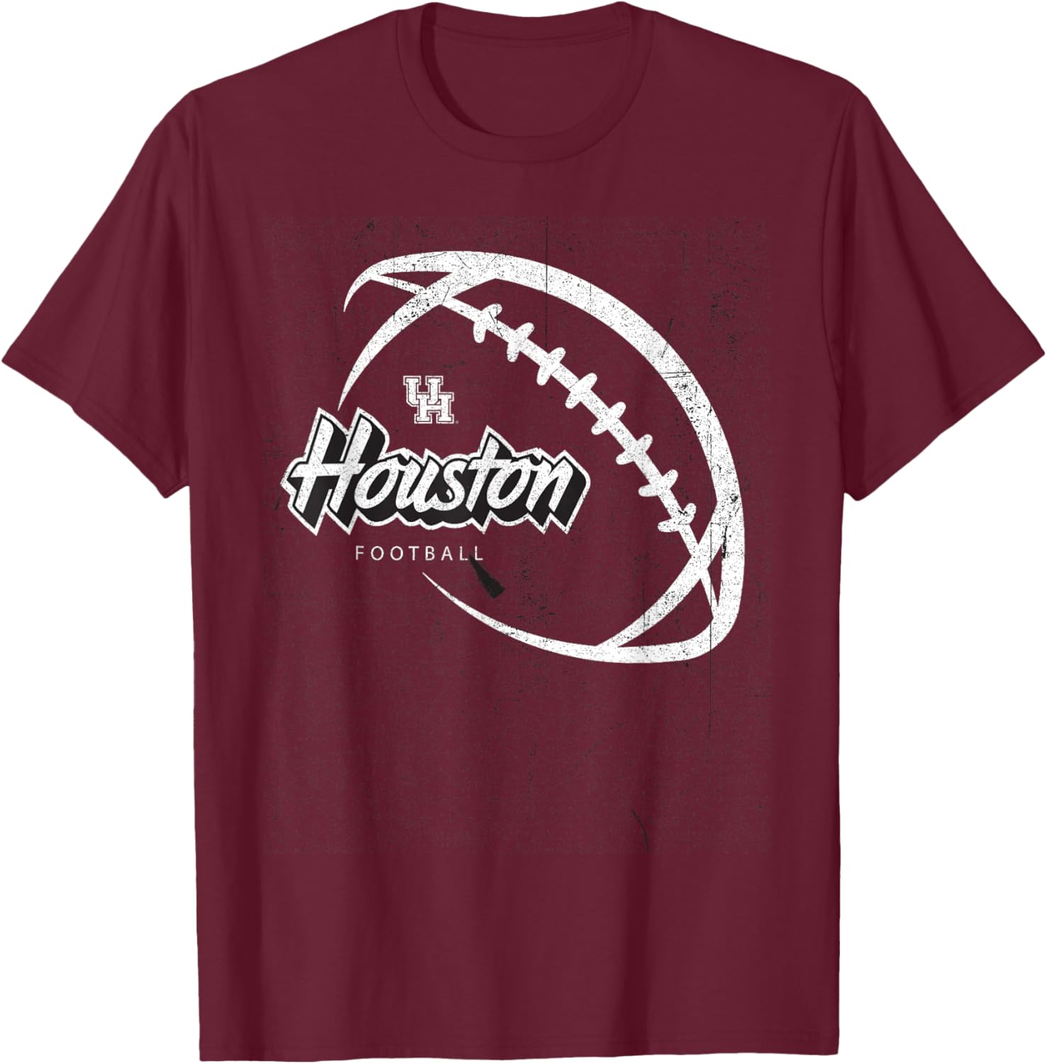 University of Houston Black Out Football | Houston Cougars T-Shirt - T-Shirt | Maroon