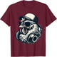 Music Chicken with Headphones Cool Rooster T-Shirt - T-Shirt | Maroon