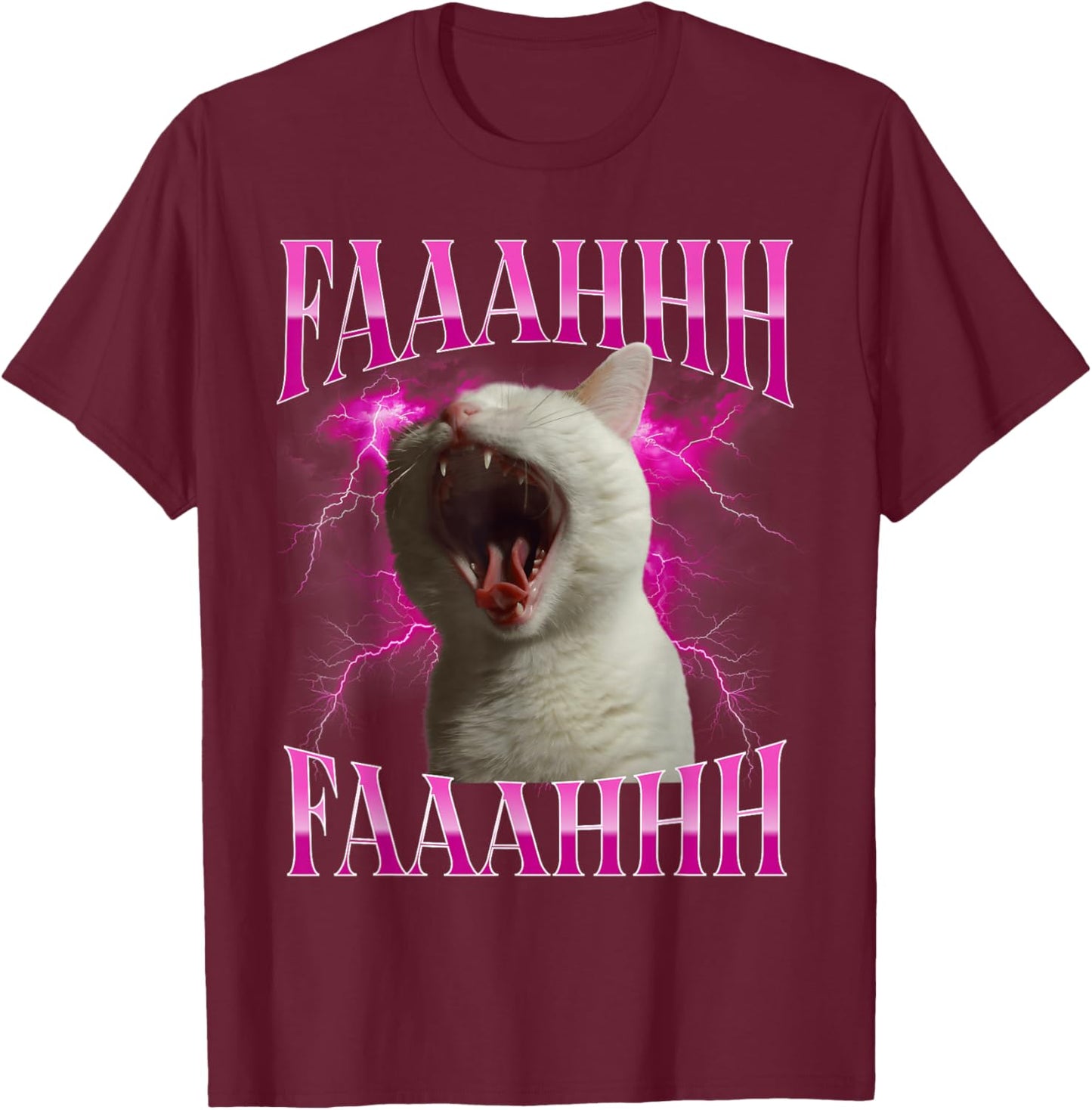 Fahhh Fahh Screaming Funny Bootleg Adult Humor Viral Meme T-Shirt - T-Shirt | Maroon