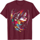 Anime Manga Motif Colorful Artwork Anime T-Shirt - T-Shirt | Maroon