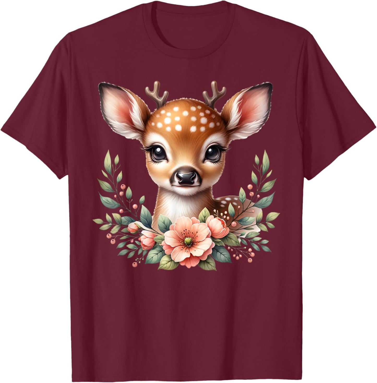 Reindeer Deer Costume Shirt Dirndl Deer Women's Costume , black, S T-Shirt - T-Shirt | Maroon