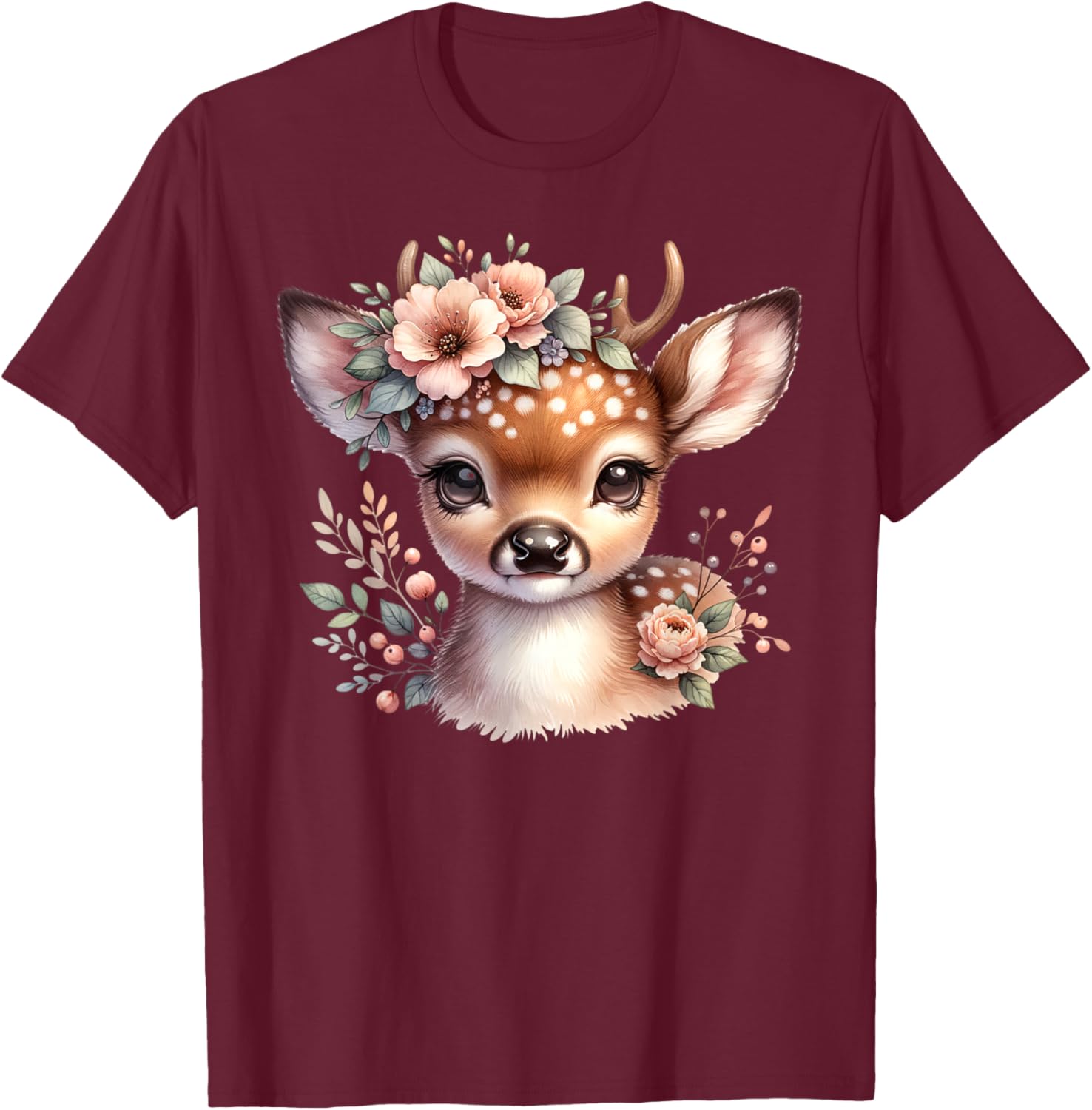 Reindeer Deer Costume Shirt Dirndl Deer Women's Costume , black, S T-Shirt - T-Shirt | Maroon