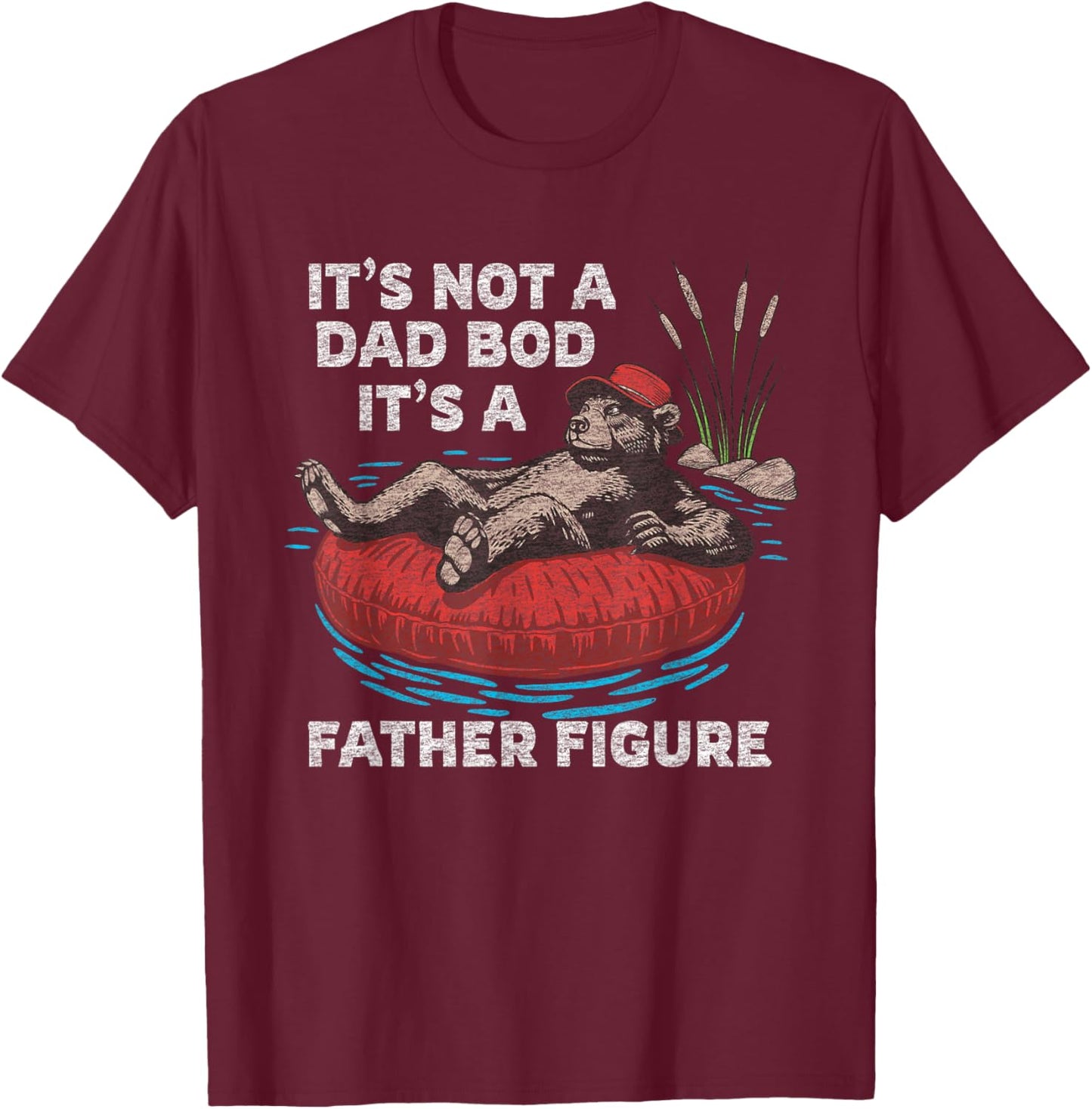 Funny Dad BOD Vintage Graphic T-Shirt - T-Shirt | Maroon