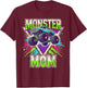 Matching Monster Truck Costume, Jam Birthday Monster Mom T-Shirt - T-Shirt | Maroon